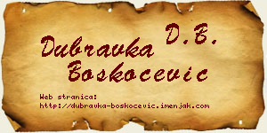 Dubravka Boškoćević vizit kartica